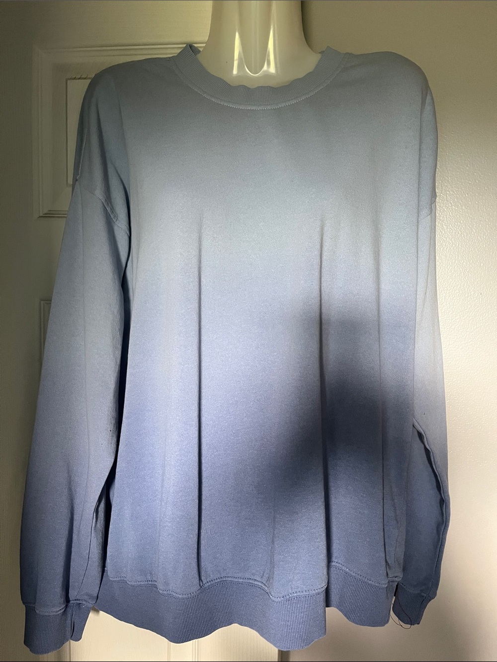Ombre Light Blue Crewneck Sweater